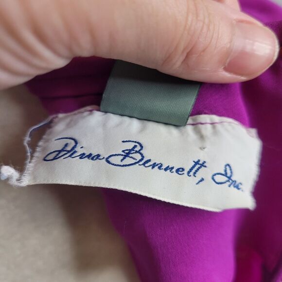 VINTAGE 70s blouse purple Urban Renewal peplum v-neck S - Picture 9 of 12